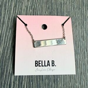 Pisces Zodiac Constellation Bar Necklace in Silver